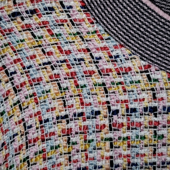 Zara Woman Tweed Multi-colored Fringe Top - Picture 2 of 16